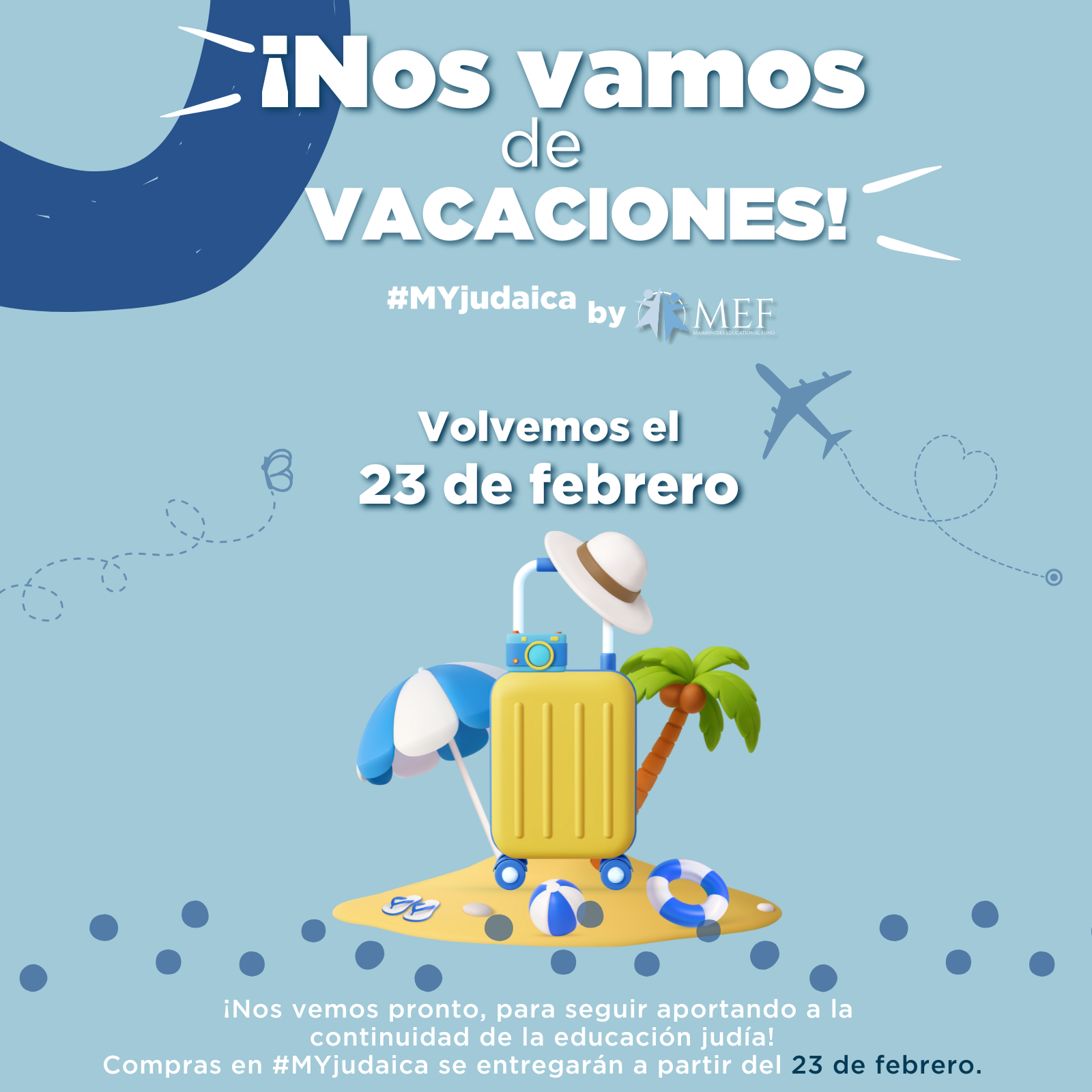 Pop up Nos vamos de vacaciones